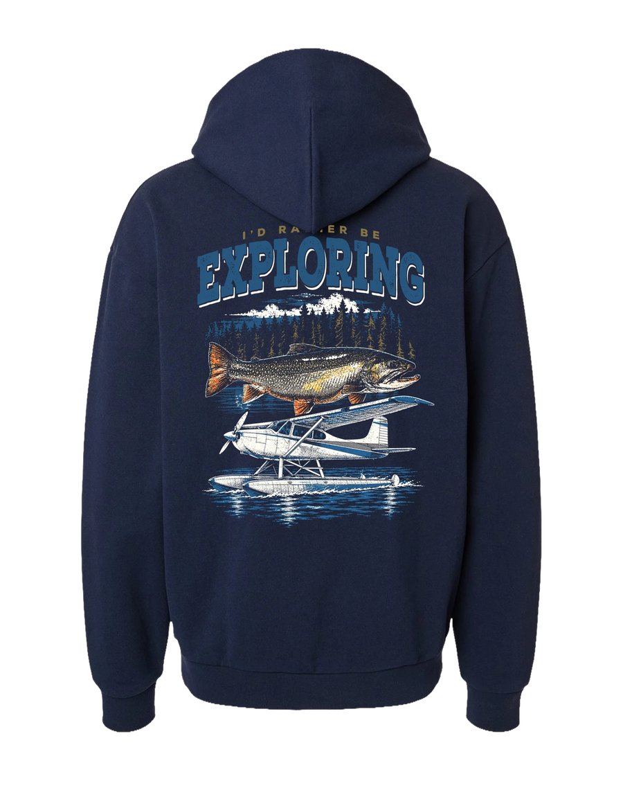Seaplane Fishing Hoodie, back
