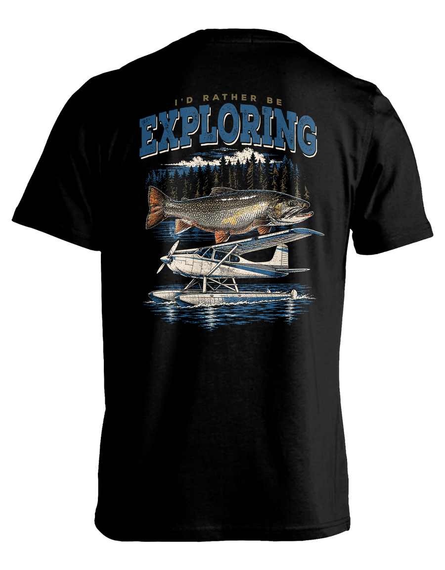 Seaplane Fishing T-Shirt, back